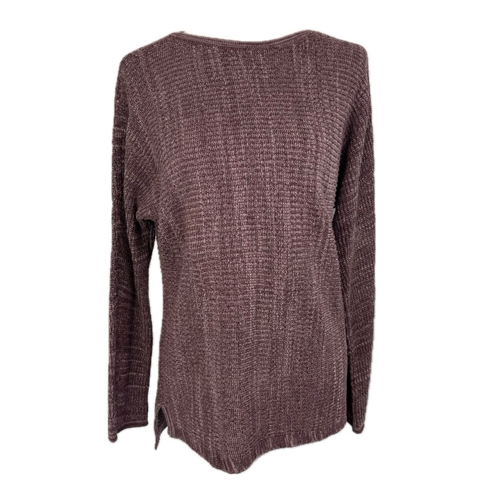 Pure Jill Plum Heathered Sweater Sz S Coastal Beach Minimalist Casual Effortless